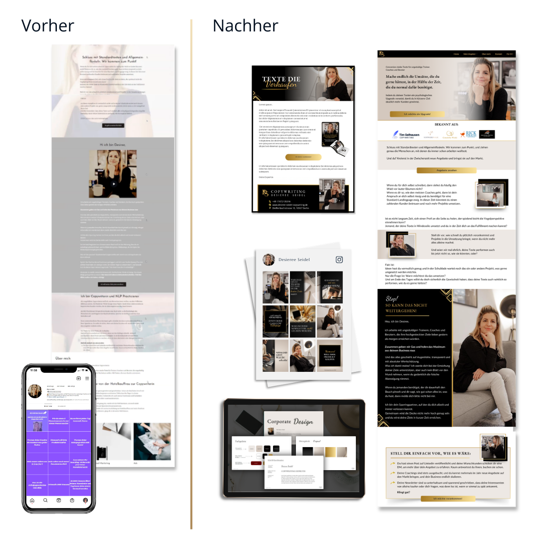 Business-Auftritt Vorher Nachher – Désirée | Mepapillibre