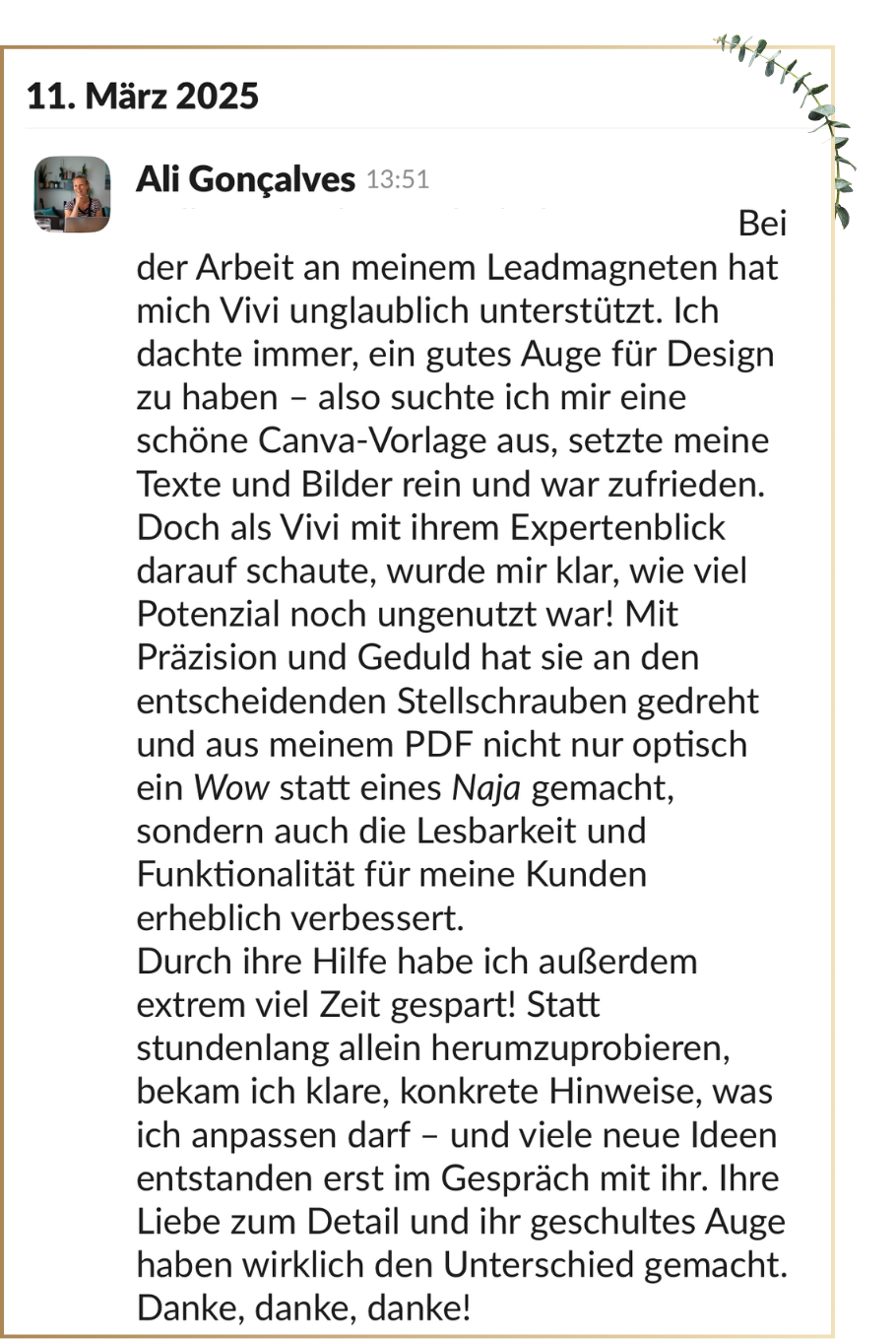 Testimonial Ali Gonçalves